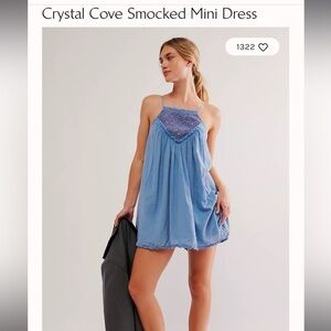 NWT Crystal Cove Smocked Mini Dress
